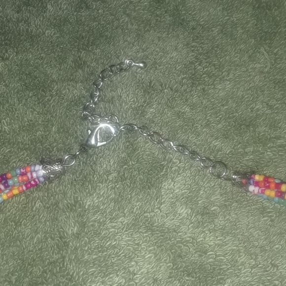 Bohemian style colourful beaded necklace - Picture 4 of 5